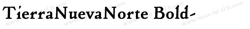TierraNuevaNorte Bold字体转换